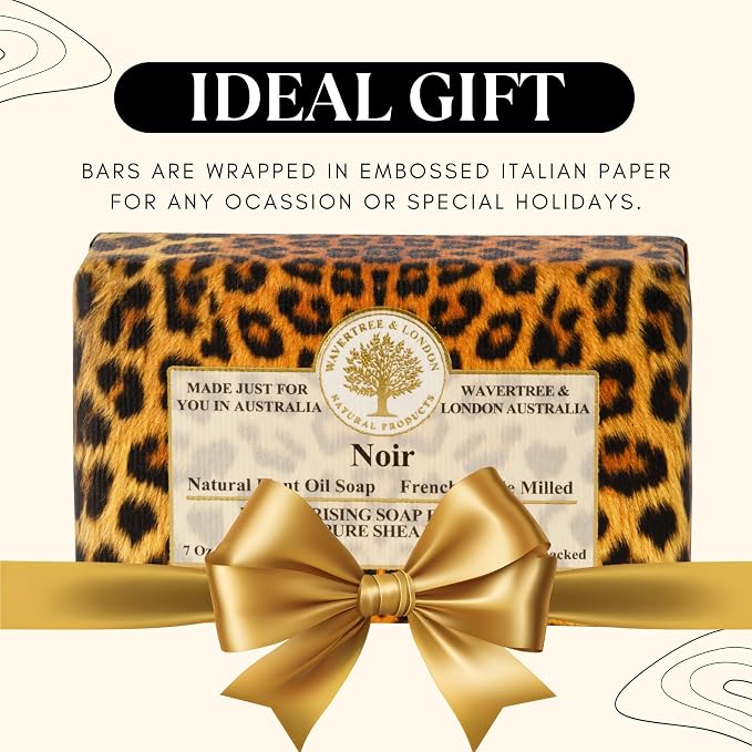 Wavertree & London Noir Scented Natural Soap, 7oz Moisturizing French Triple - Image 6