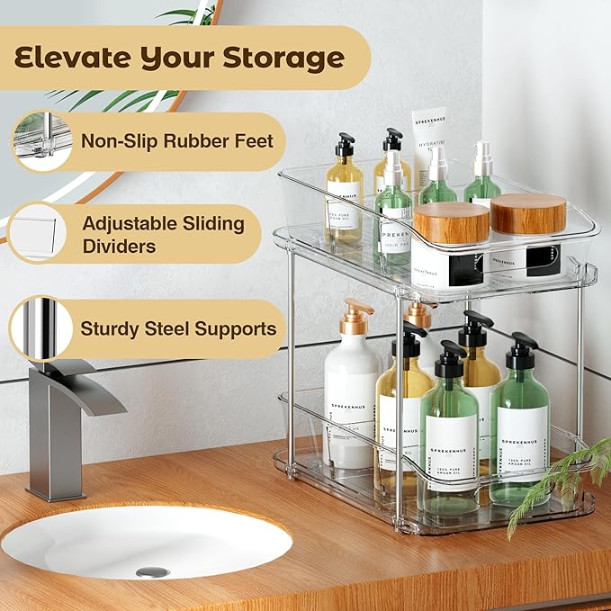 2 Tier Pull-Out Storage Organizer - Image 4
