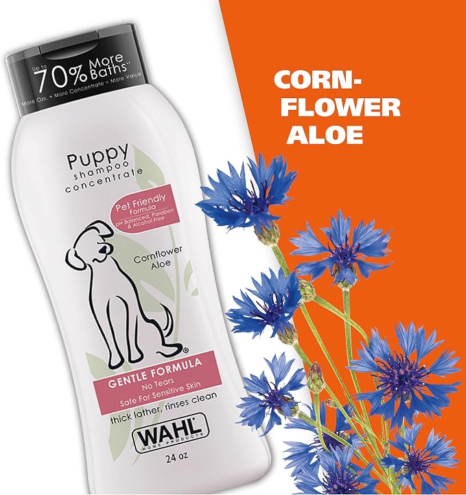 Wahl USA Gentle Puppy Shampoo for Pets – Cornflower Scent for Grooming Dirty - Image 6