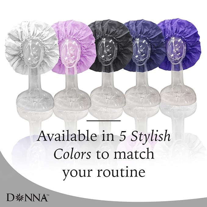 DONNA Super Jumbo Shower Cap – Comfortable Elastic Band, 100% Waterproof Hair - Image 6