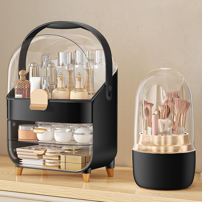 Makeup Organizer, Skincare Holder Bathroom Counter Organizer, Storage Box by Anylady