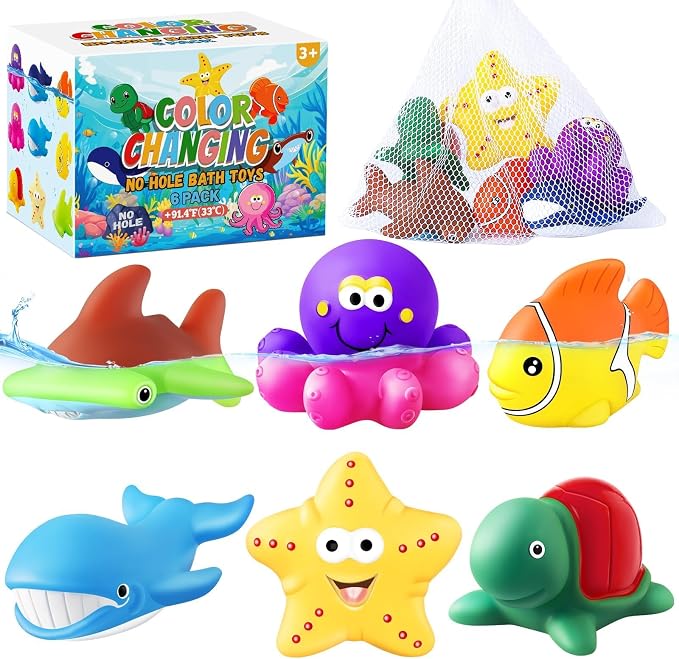 Toddler Stocking Stuffers Color Changing No Hole Bath Toys by MACALOCA