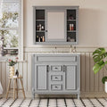 Merax 36" Bathroom Vanity with Sink, 36 inch Bathroom Vanity Storage Cabinet by Merax