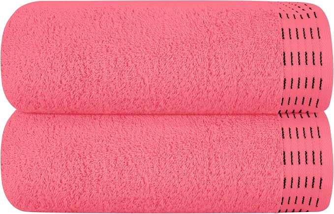 Cotton 2 Pack Oversized Bath Towel Set 28x55 inches, Large Bath Towels by Unknown