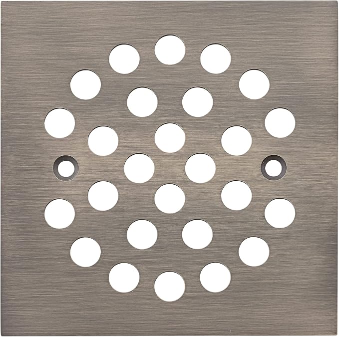 Square 4-1/4 Inch Screw-in Shower Drain Cover Replacement Square Floor Drainer by vouruna