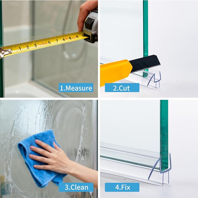 2-Pack ShowerDoor Bottom Seal 3/8" x 36" Polycarbonate Frameless Ultra Clear - Image 5