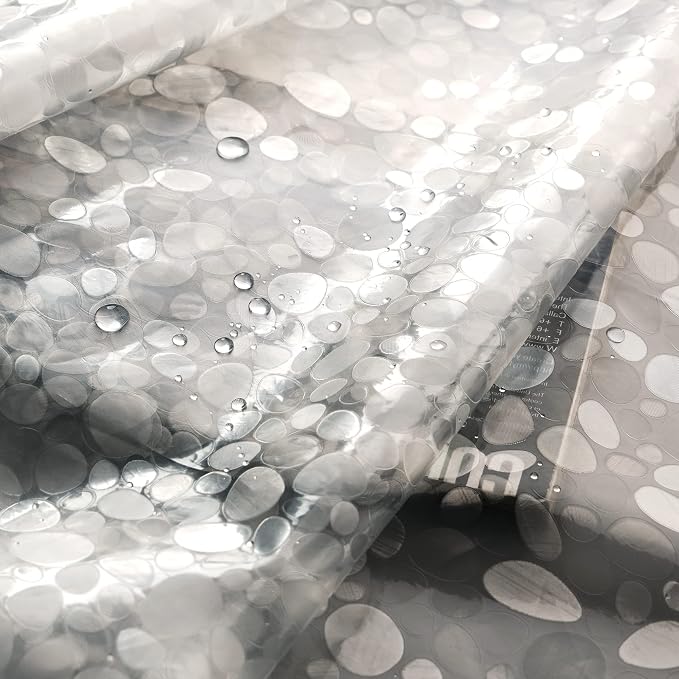 AooHome 54x72 Inch Stall Size Shower Curtain Liner, EVA Shower Curtain 3D - Image 7