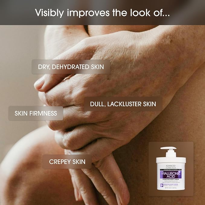 Advanced Clinicals Hyaluronic Acid Moisturizer + Fragrance Free Collagen Cream - Image 3