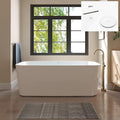 FerdY Maui 67" Acrylic Freestanding Bathtub, Contemporary Elegant Design by FerdY