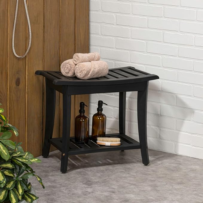 JONATHAN Y STL1001B Tucker 22.1" Traditional Classic Slatted Solid Acacia Wood - Image 6