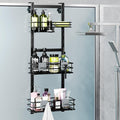 Orimade Over The Door Shower Caddy Adjustable 3 Tier Black, Bathroom Hanging by Orimade