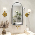 FKWin Black Mirror with Medicine Cabinet and Power Outlet, not Recessed by FKWinCreateCozyandHealthy