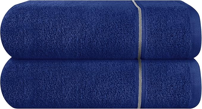 MyOwn Cotton 2 Pack Oversized Bath Towel Set 28x55 inches, Large Bath Towels by Unknown