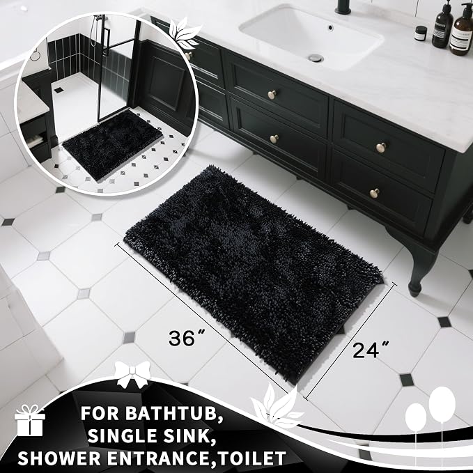 Yimobra Large Bathroom Rug Non Slip 36x24 Inch, Extra Thick Soft Absorbent - Image 4