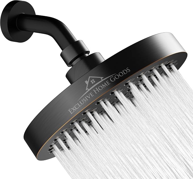 Rainfall 6" High Pressure 2.5 GPM Shower Heads by Heatsistence