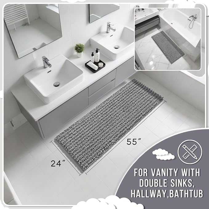 Yimobra Bathroom Runner Rug 55x24 Inch - Image 2