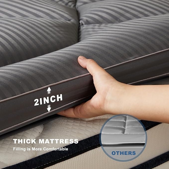 BEDLORE Twin XL Mattress Topper, Thick Pillow Top Pad - Image 7