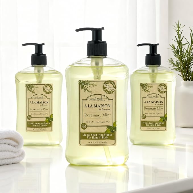 A LA MAISON de Provence Liquid Hand Soap | Rosemary Mint Scent | French Milled - Image 3