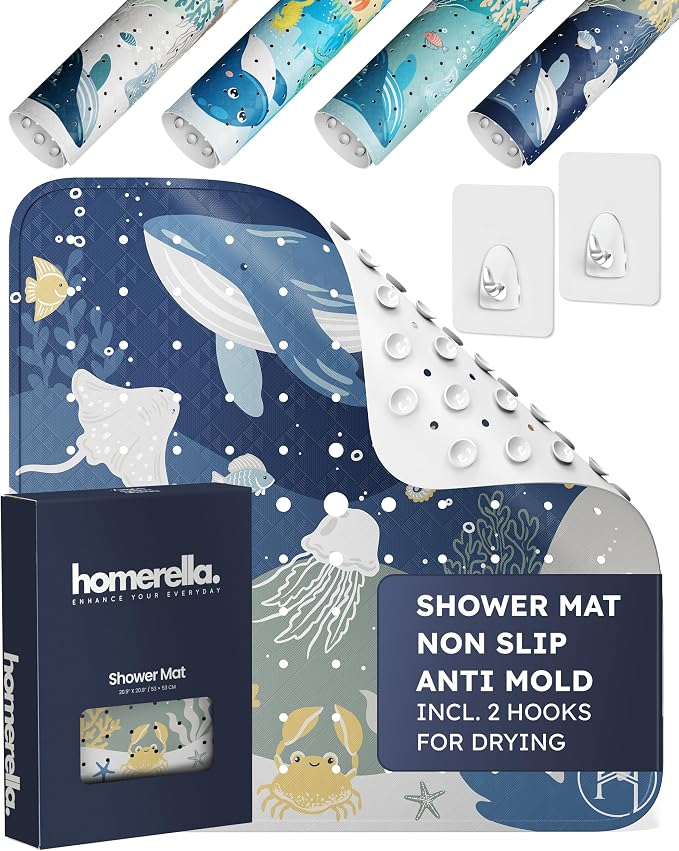 homerella® Shower Mat Non Slip Anti Mold, Non Slip Shower Mats by Homerella