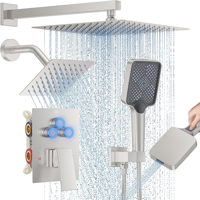 Shower Faucet Set, Brushed Nickel by Woindo