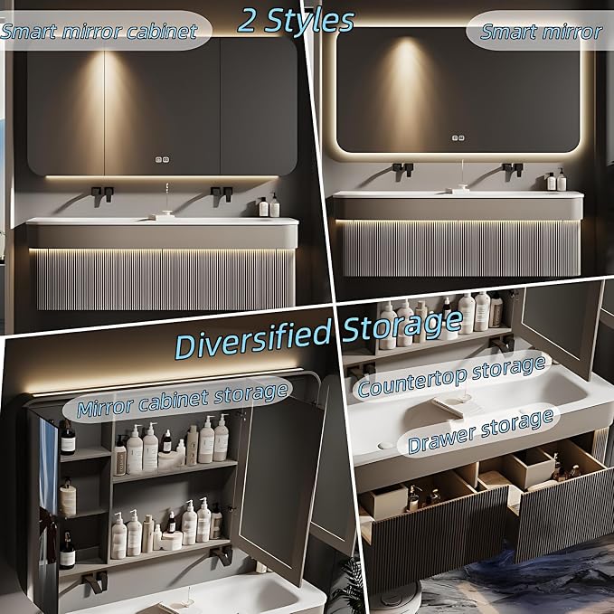 66IN Double Bathroom Vanity - Image 6