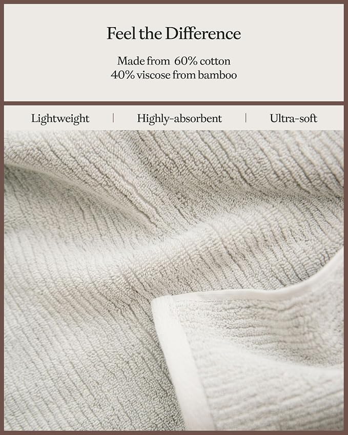 Cozy Earth Ribbed Bath Towel Set - Image 5
