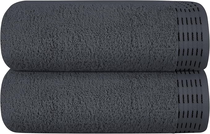 Cotton 2 Pack Oversized Bath Towel Set 28x55 inches, Large Bath Towels by Unknown