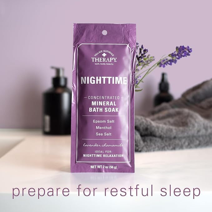 Village Naturals Therapy Nighttime Concentrated Mineral Bath Soak, Lavender - Image 6