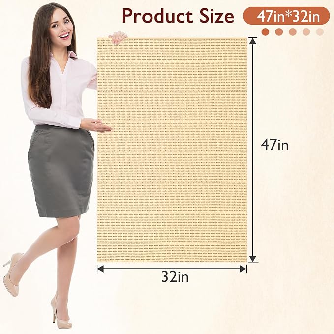 Extra Large Non-Slip Shower Mat, Fast-Dry PVC Bath Stall Tub Mat, Drain-Hole - Image 3