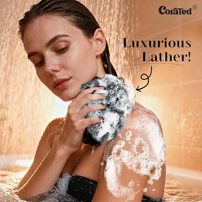 CORATED African Net Sponge Authentic, Shower Loofah Exfoliating Bath Sponge - Image 5
