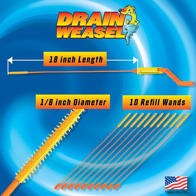 FlexiSnake Drain Weasel Sink Snake Hair Clog Remover Tool, Bathtub Drain Cleaner - Image 7