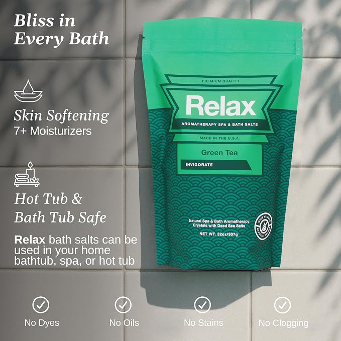 Relax Spa & Bath, Epsom & Dead Sea Salts, Aromatherapy Bath Soak - Image 3