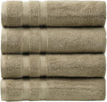 SOFE H&L | Olea Luxury Cotton Turkish Bath Towels Set of 4 Green | Premium by SOFEHomeLiving