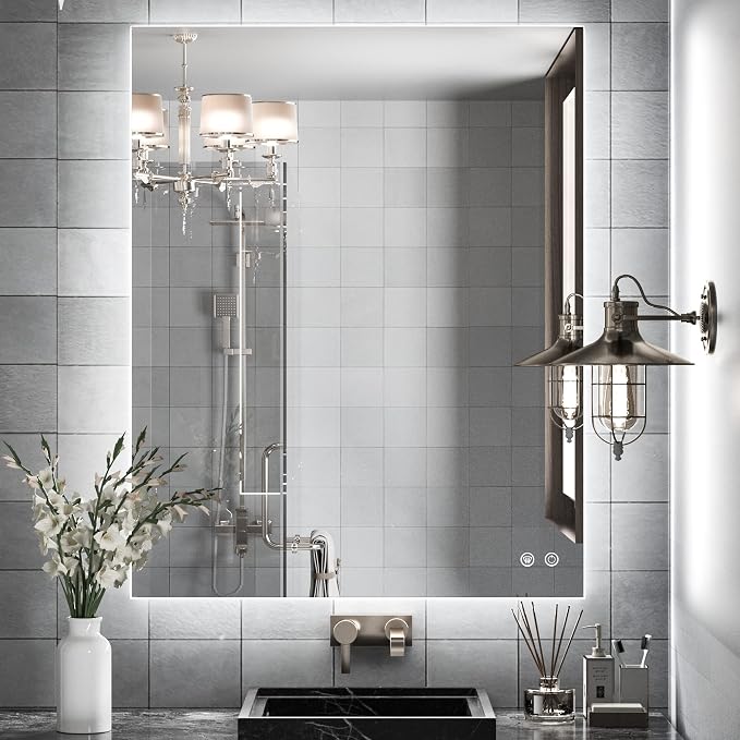TETOTE 30x36 Inch LED Backlit Bathroom Mirror by TETOTE