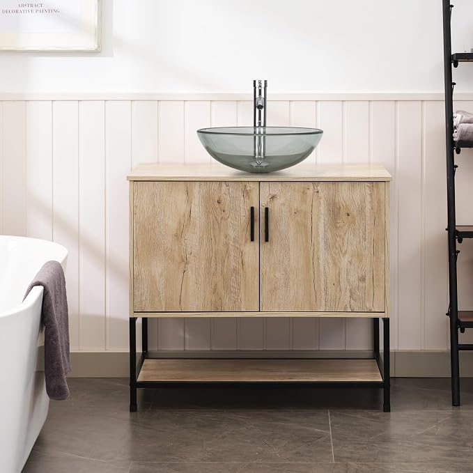 UEV Rustic Oak 36" Bathroom Vanity - Image 4