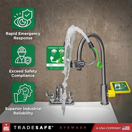 TRADESAFE Faucet Mount Eye Wash Station OSHA Approved - Image 4
