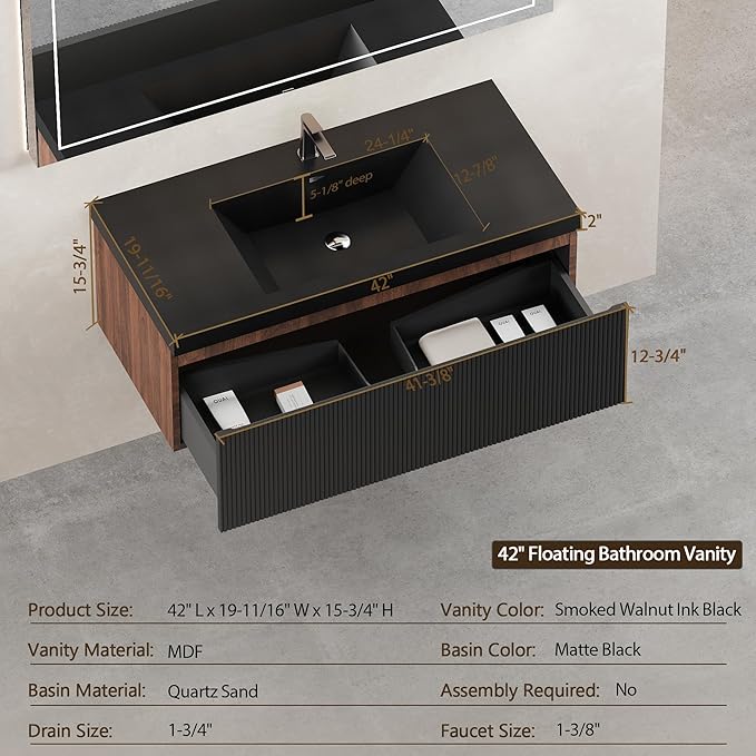 42 Inch Floating Bathroom Vanity - Image 2