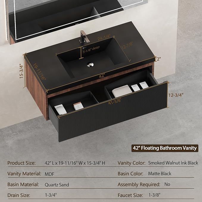 42" W Floating Bathroom Vanity - Image 2