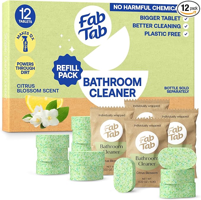 Fab Tab Bathroom Cleaner, Eco-Conscious Cleaning Tablets by FabTab