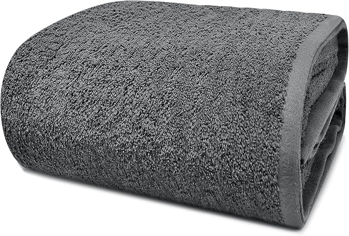 DAN RIVER Pack of 1 Bath Sheet 40x80 Inches, Extra Large Gray Bath Towels by DanRiver