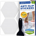 Anti-Slip Shower Stickers for Tub & Shower Floor — Original Clear Hex Non-Slip by ClearBloom