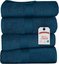 RIVERSIDE 100% Ring Spun Cotton Large Bath Towels Set of 4, 27 x 54 – Quick Dry by RIVERSIDE