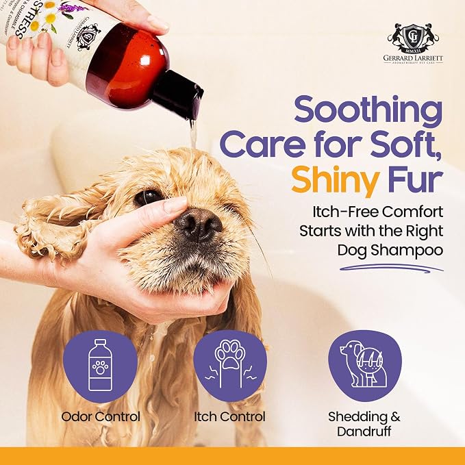 Dog Shampoo and Conditioner De-Stress Lavender & Chamomile 16 Fl Oz Dog Shampoo - Image 3