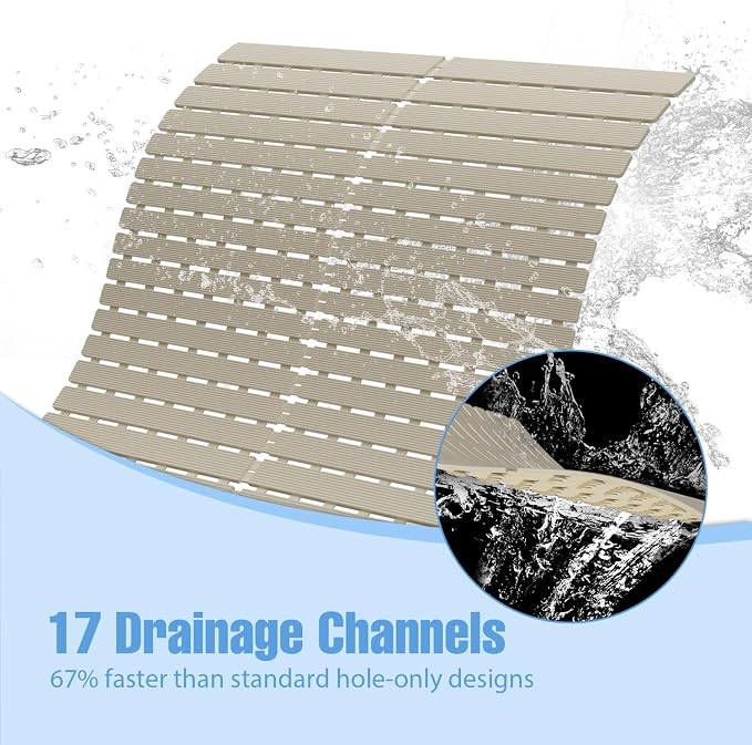 ​Shower Mat Non-Slip Bath Mat for Tub and Shower Stall, 200+ Suction Cups - Image 5