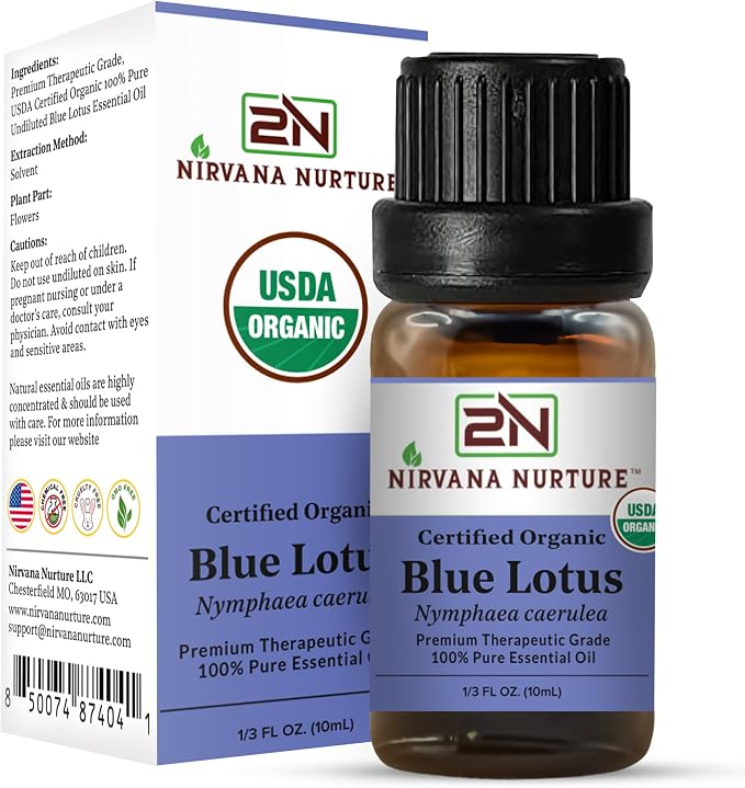 Blue Lotus Essential Oil USDA Certified Organic, 100% Pure Natural Premium Grade - Image 6