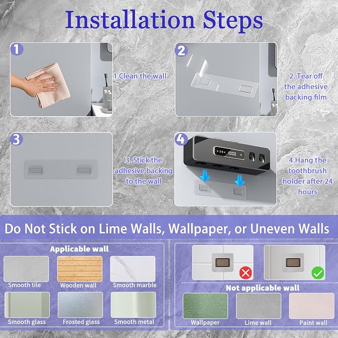 Automatic Toothpaste Dispenser, Rechargeable Toothbrush Holders - Image 6