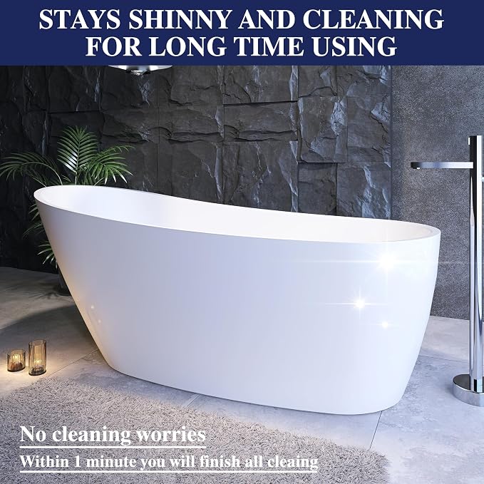 67" Acrylic Free Standing Tub, Stand Alone Tub, Freestanding Bathtub, Soaking - Image 4