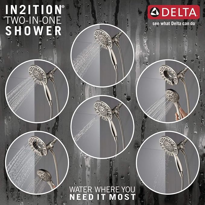 Delta Arvo 14 Series Brushed Nickel Bathtub Shower Faucet Set - Image 5