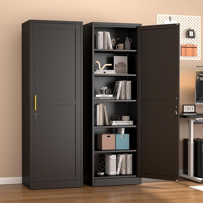 Metal Locker Tall Narrow Storage Cabinet, Gym Home Office, Entryway and Hallway - Image 6