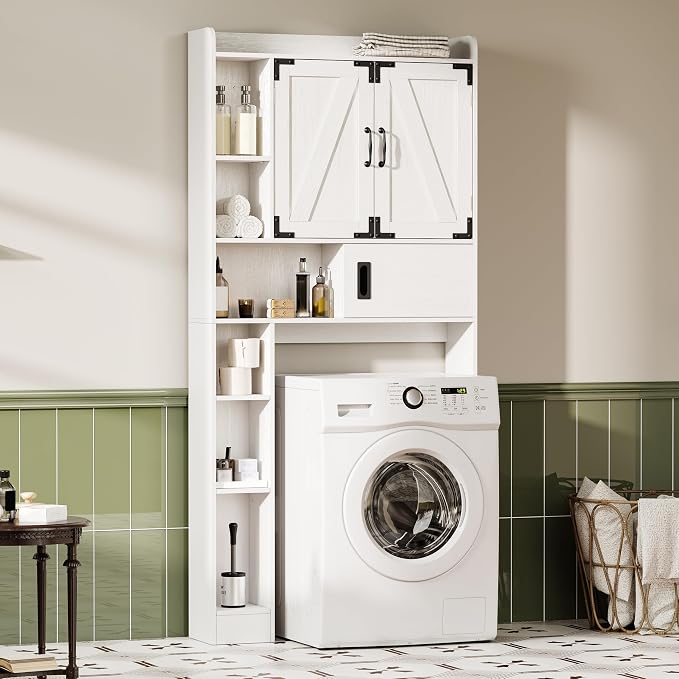 ChooChoo Over The Toilet Storage Cabinet, Farmhouse Bathroom Storage Cabinet - Image 5